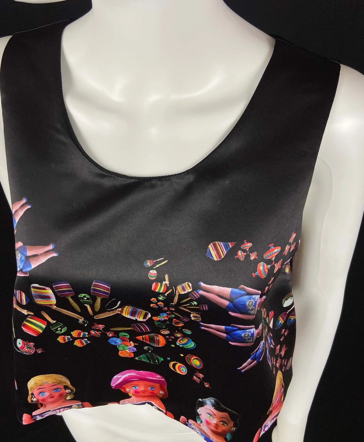 Mexican Fashion Crop Tops - Nayibi Mexico Folklore Doll Crop Tops Colores Decor