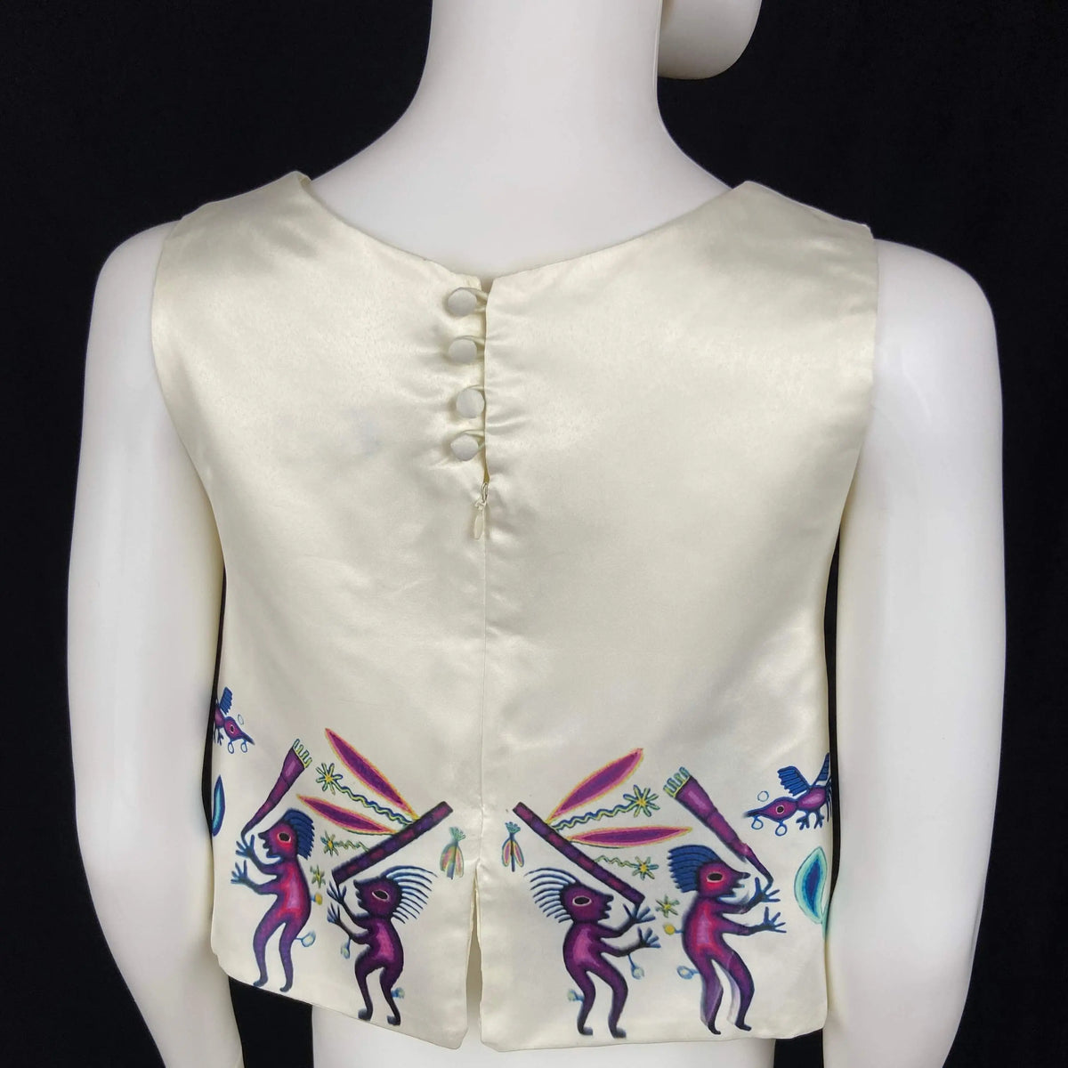 Mexican Fashion Crop Tops - Nayibi Mexico Folklore Huichol Crop Tops Colores Decor