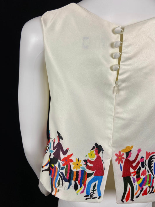 Mexican Fashion Crop Tops - Nayibi Mexico Folklore Otomi Crop Tops Colores Decor