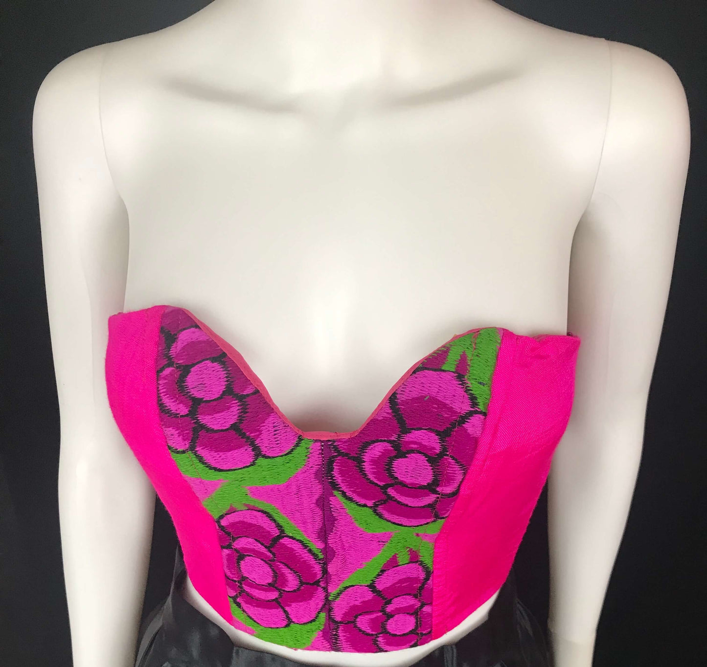 Mexican Fashion Embroidered Corset - Nayibi Mexico Oaxaca Rosa Corset Colores Decor