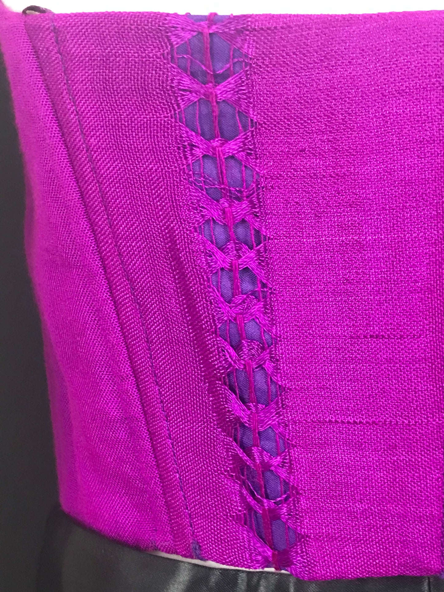 Mexican Fashion Embroidered Corset - Nayibi Mexico Potosi Violet Corset Colores Decor