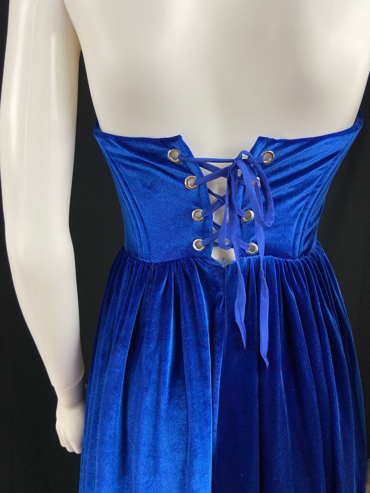 Mexican Fashion Designer Oaxaca Embroidered Velvet Off-the-Shoulder Dress Colores Decor