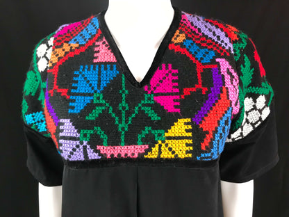 Mexican Fashion Designer Puebla Embroidered Dress Colores Decor