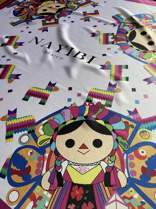 Mexican Fashion Designer Silk Scarf