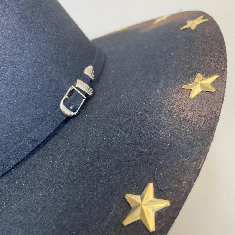 Mexican Handcrafted Wide Brim Cowboy Hat | BurnBaby Burn Black Colores Decor