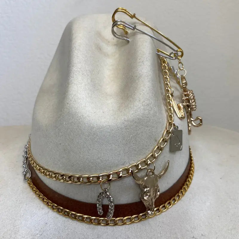Mexican Handcrafted Wide Brim Cowboy Hat | Lucky7 Beige Colores Decor