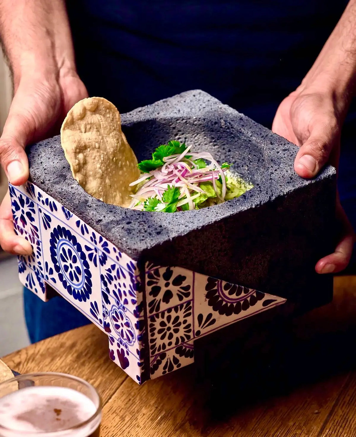 Mexican Handmade 5.5" Talavera Molcajete CoLores Decor l Mexican Artisan Decor