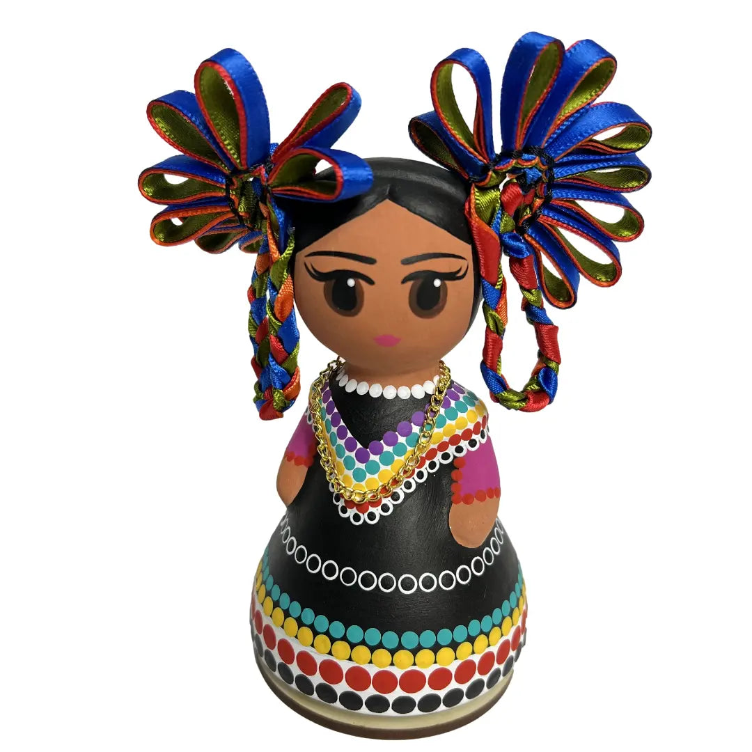 Mexican Handmade Clay Folklore Figurines- Jarabe Tapatio CoLores Decor l Mexican Artisan Decor