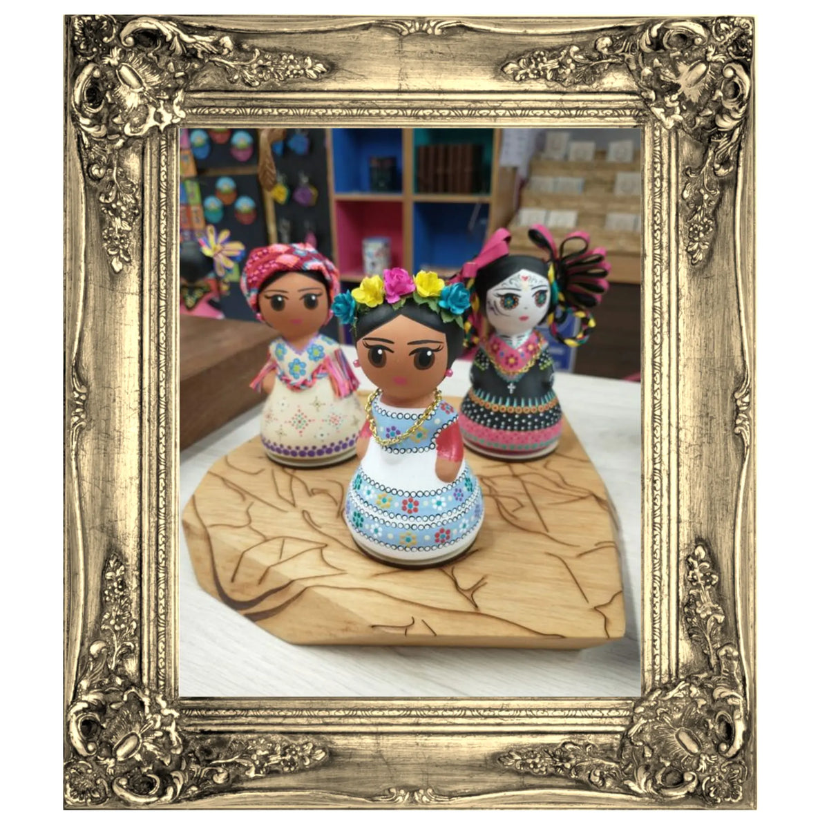 Mexican Handmade Clay Folklore Figurines- Jarabe Tapatio CoLores Decor l Mexican Artisan Decor