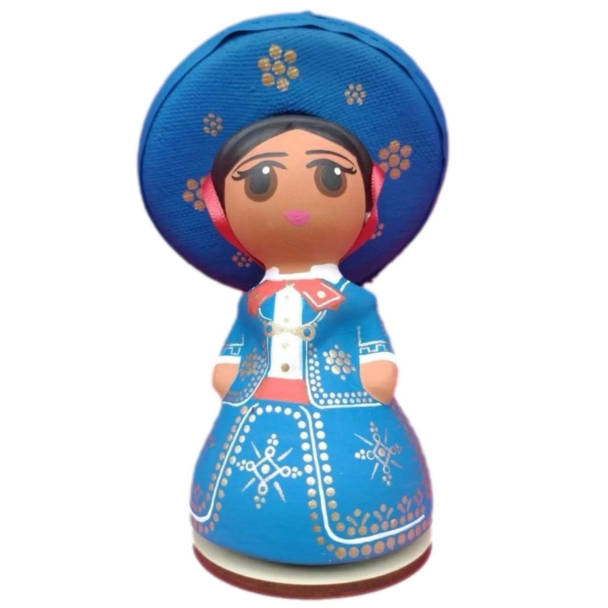 Mexican Handmade Clay Folklore Figurines- La Charra CoLores Decor l Mexican Artisan Decor