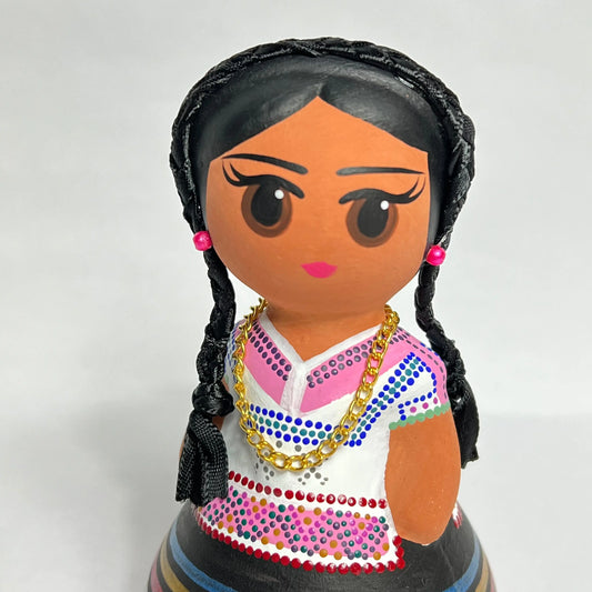 Mexican Handmade Clay Folklore Figurines- Michoacan CoLores Decor l Mexican Artisan Decor