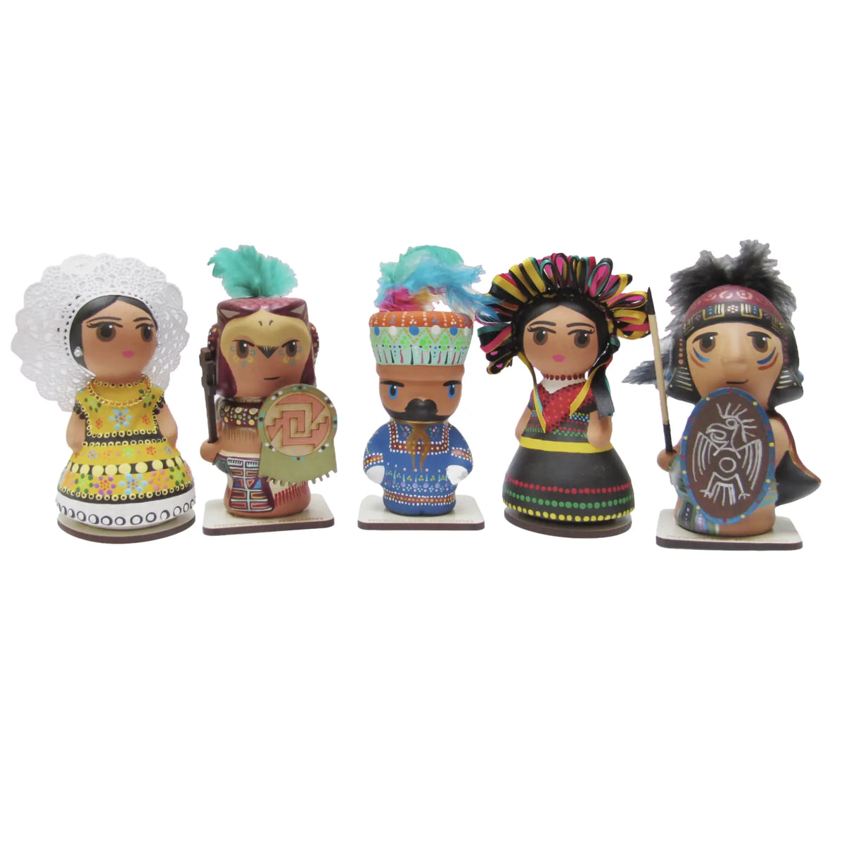 Mexican Handmade Clay Folklore Figurines- Michoacan CoLores Decor l Mexican Artisan Decor