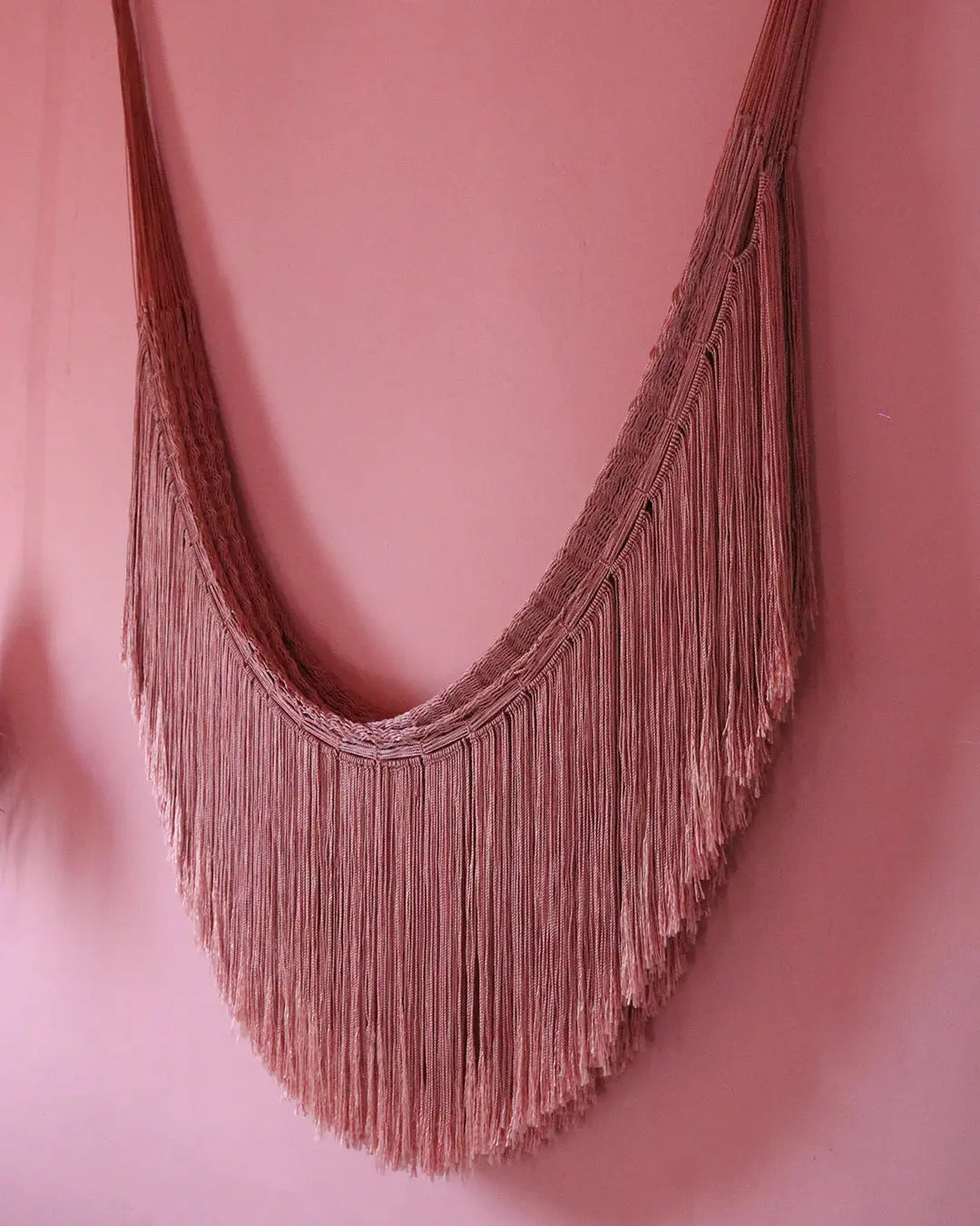 Mexican Handmade Hammock- Oro Rosa Flecos CoLores Decor l Mexican Artisan Decor