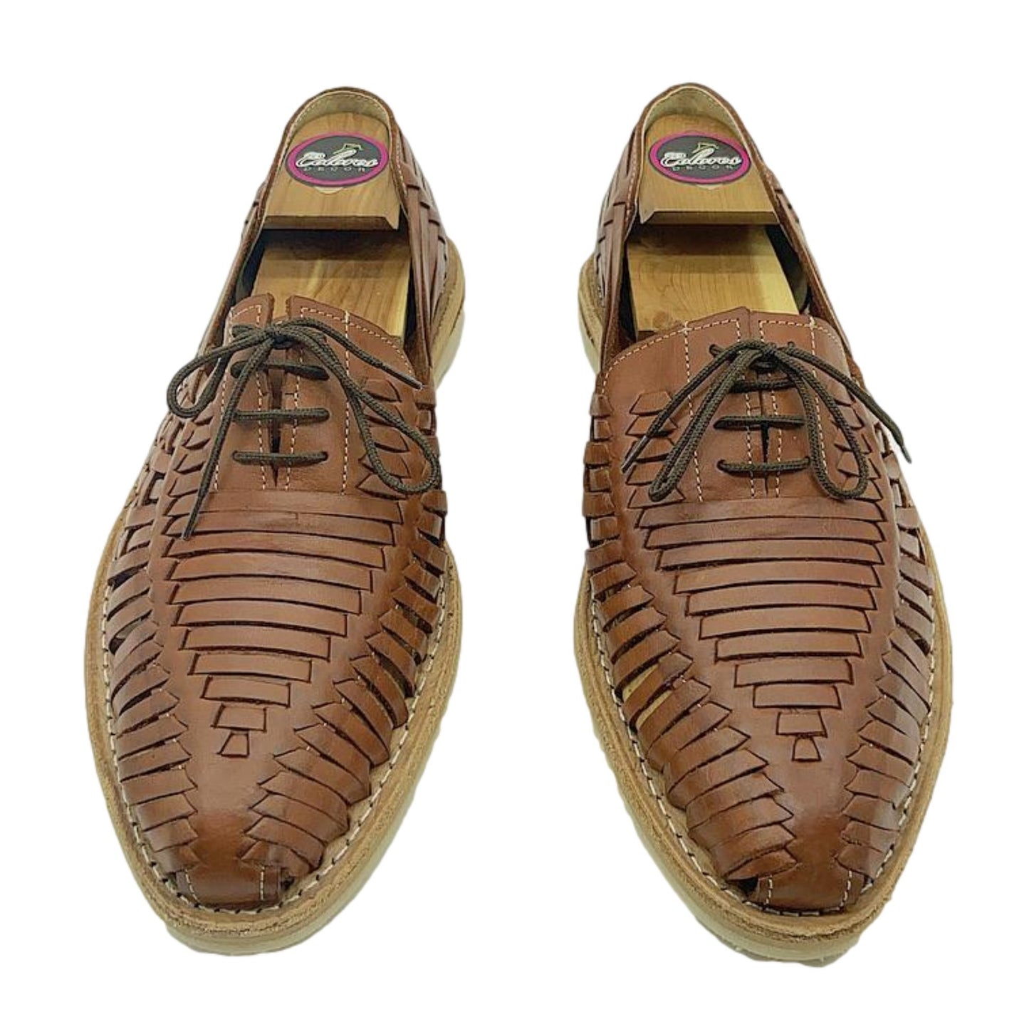 Mexican Huaraches- Mens Mexican Artisan Premium Leather Lace Huarache Sandal Colores Decor