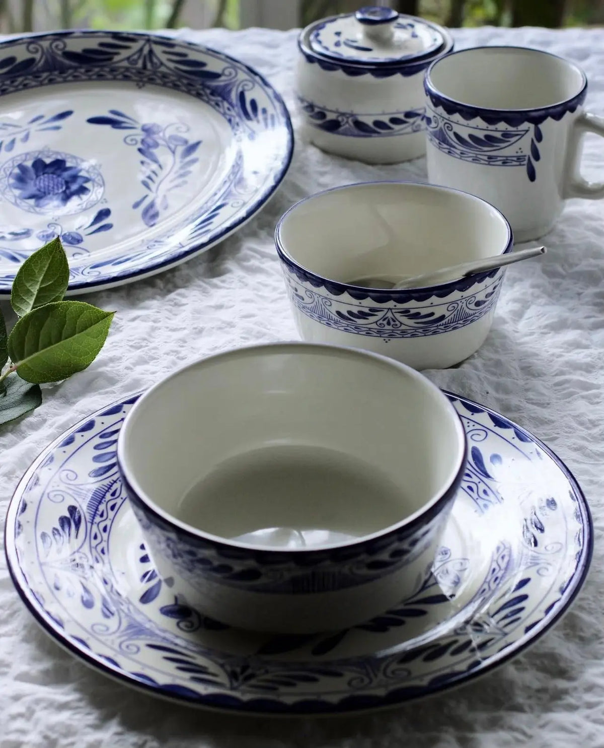 Mexican Porcelain 20-Piece BLACK Talavera Dinnerware Set CoLores Decor l Mexican Artisan Decor