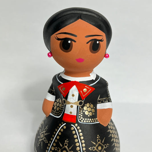 Mexican Handmade Clay Folklore Figurines- La Charra MeXican Artisan Fashion & Design