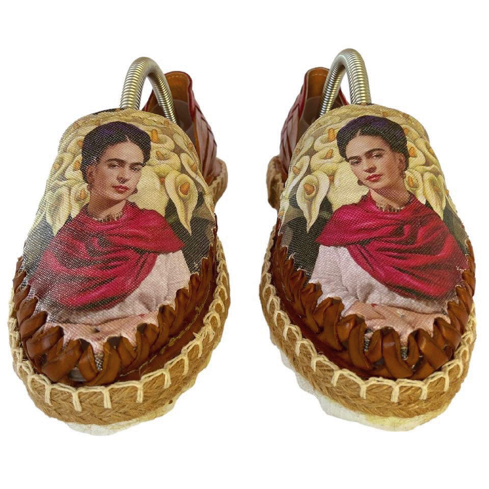 Mexican Women Huaraches: ELLA Women Leather Sandals Colores Decor