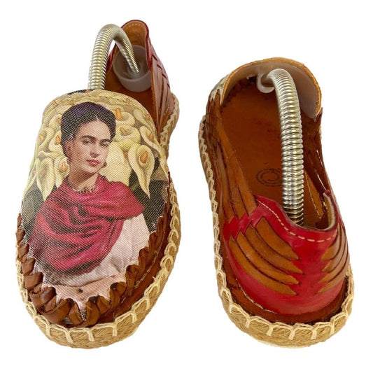 Mexican Women Huaraches: ELLA Women Leather Sandals Colores Decor