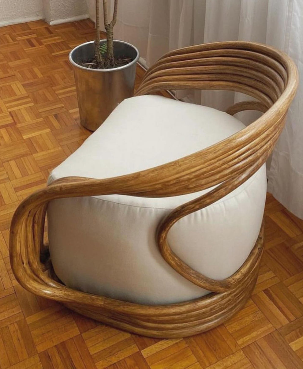 Mexican Hand Curved Rattan Chair- Lucina | CoLores Decor