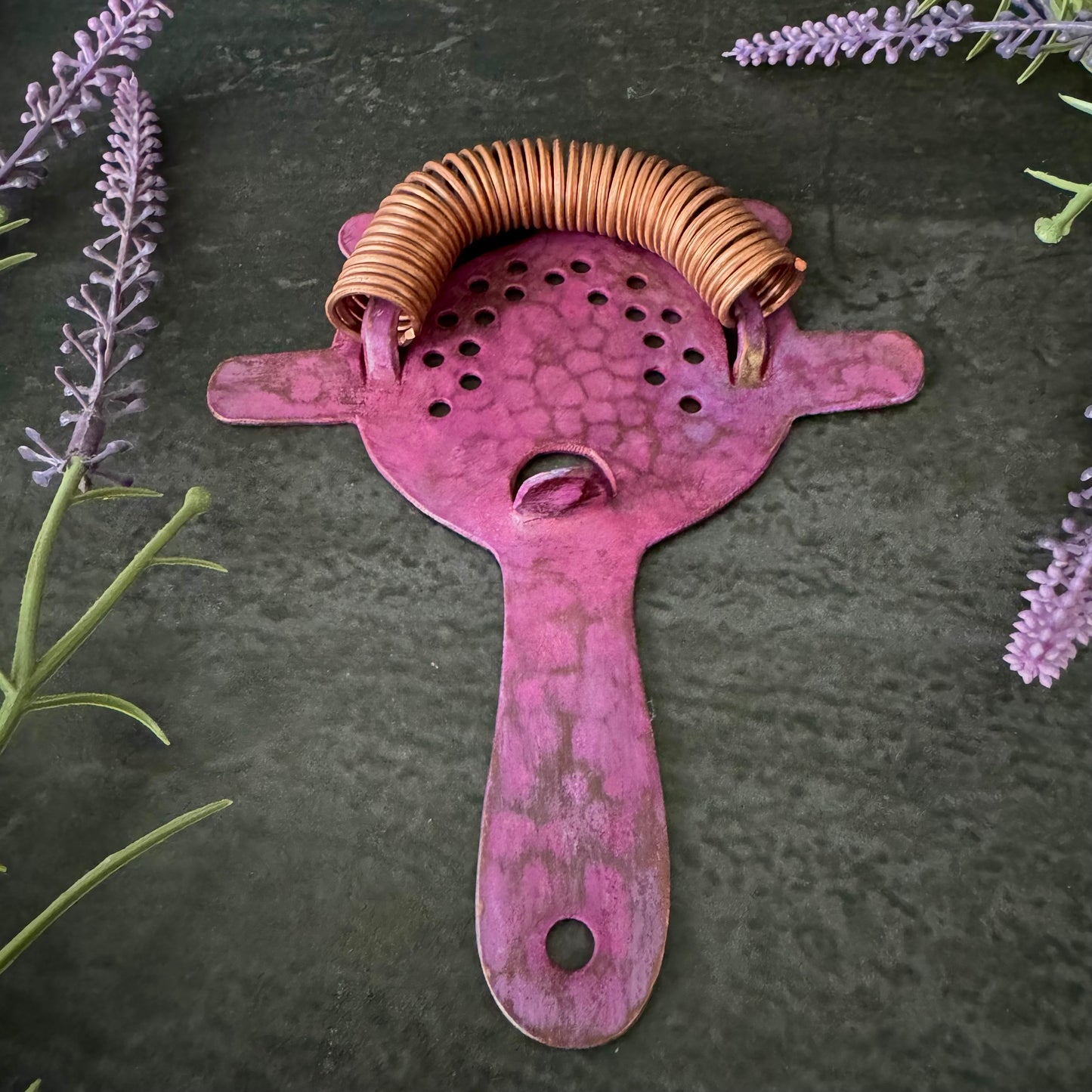 Mexican Handmade Copper Hawthorne Strainer- Lavender CoLores Decor | Mexican Artisan Decor