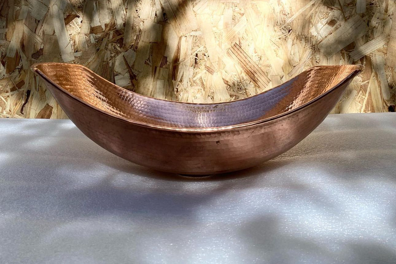 Mexican Hand Hammered Copper Sink- La Aurora CoLores Decor | Mexican Artisan Decor