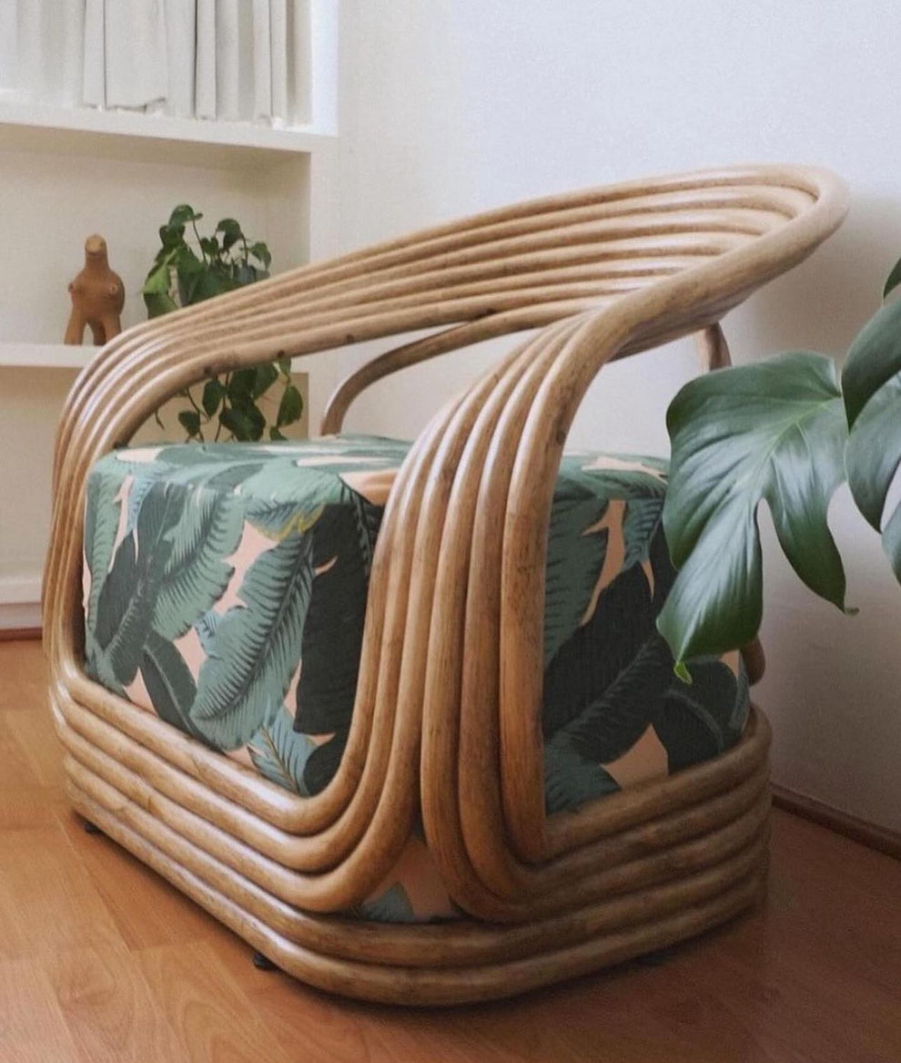 Mexican Hand Curved Rattan Chair- Lucina | CoLores Decor