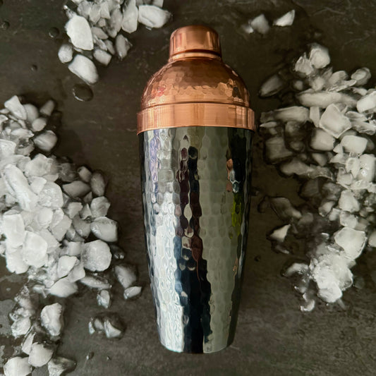 Mexican Handmade Copper 24 oz. Cobbler Shaker- Black Nickel CoLores Decor | Mexican Artisan Decor