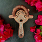 Mexican Handmade Copper Hawthorne Strainer- Silver Flowers CoLores Decor