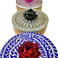 Mexican Handmade Parota Wood Tortilla Warmer & Charcuterie Board 2 Piece Set- Red Rose Colores Decor