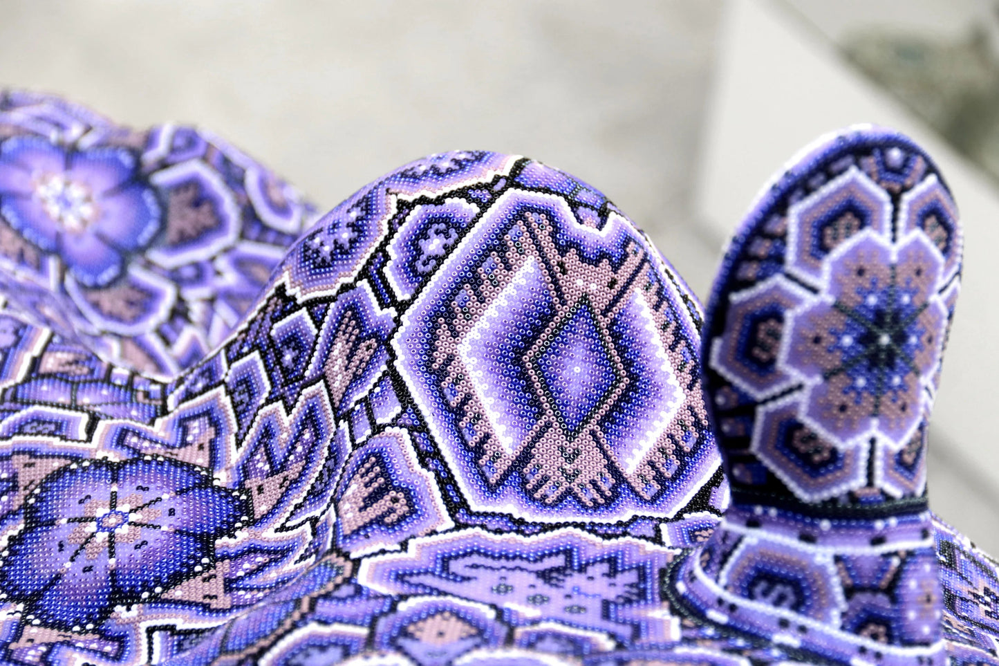 Huichol Bead Wall Decor Sculptures- Hippopotamus CoLores Decor | Mexican Artisan Decor