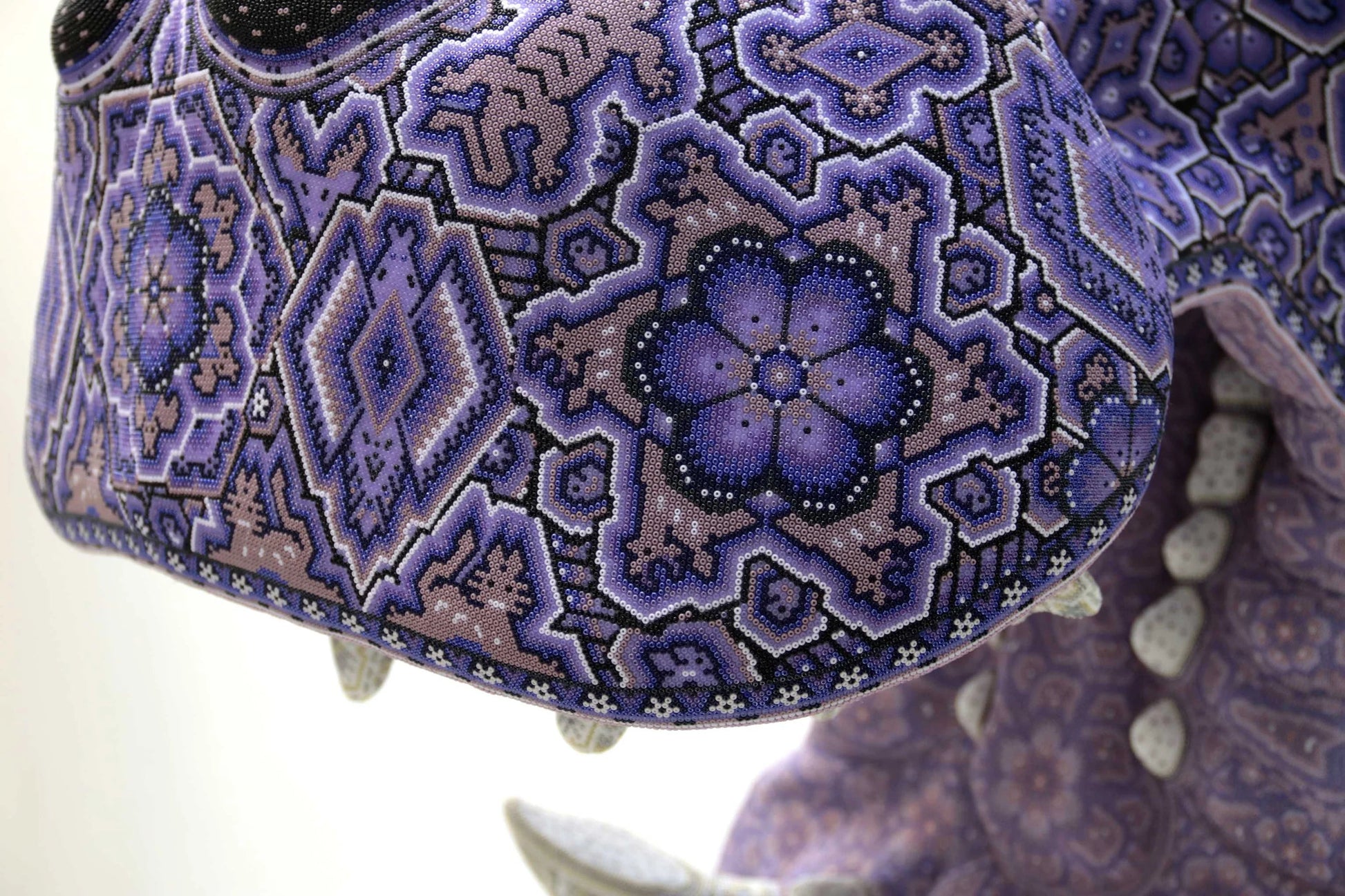 Huichol Bead Wall Decor Sculptures- Hippopotamus CoLores Decor | Mexican Artisan Decor