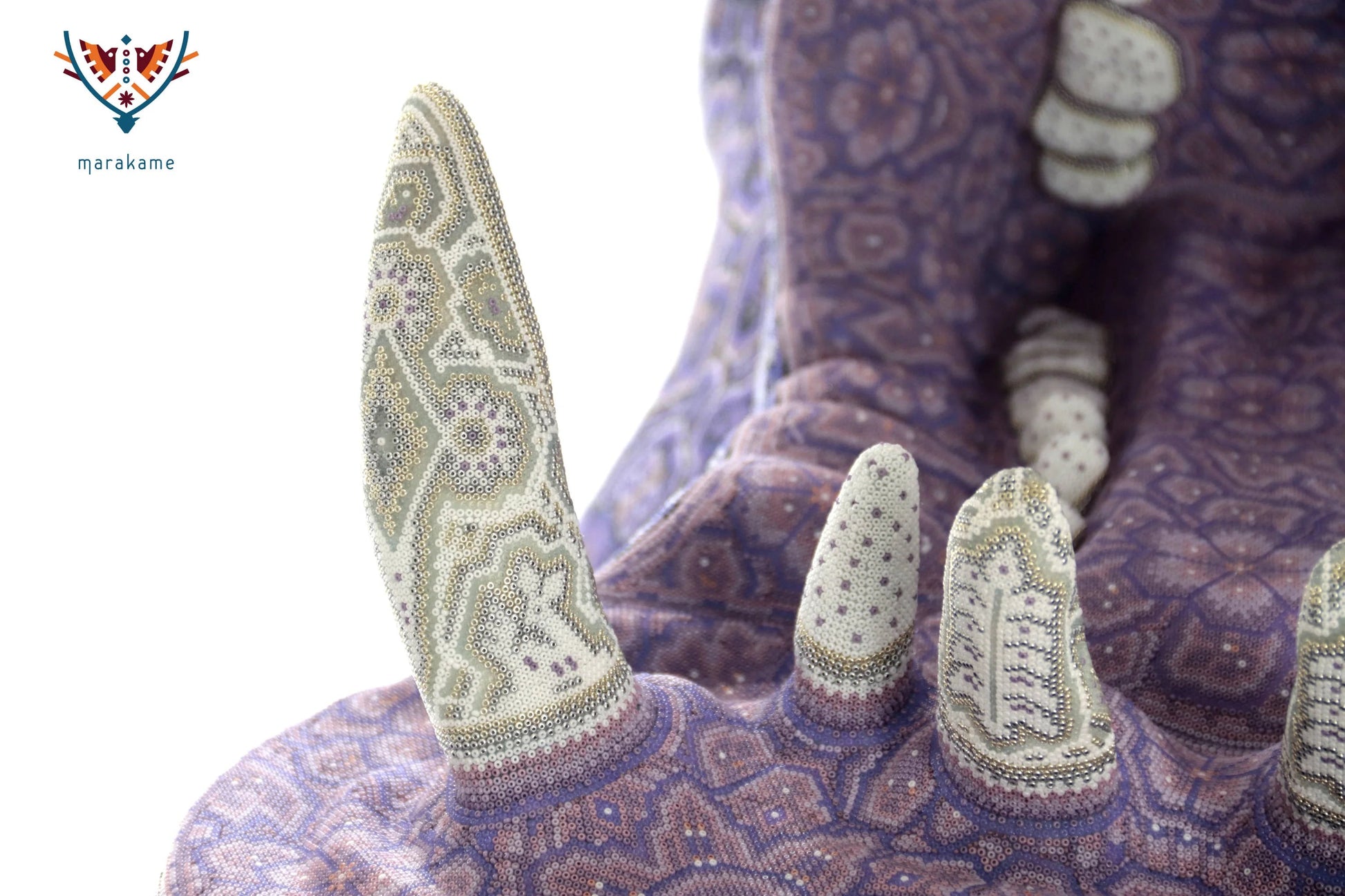 Huichol Bead Wall Decor Sculptures- Hippopotamus CoLores Decor | Mexican Artisan Decor