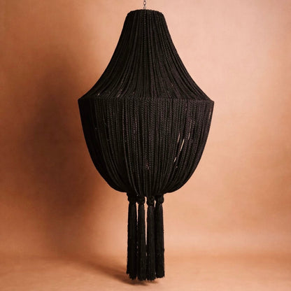 Mexican Handmade Braided Tassel Chandelier-  Eli CoLores Decor | Mexican Artisan Decor