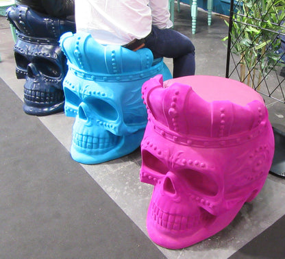 Mexican Modern Outdoor Waterproof Polymer Patio Chair- Calavera Skull CoLores Decor