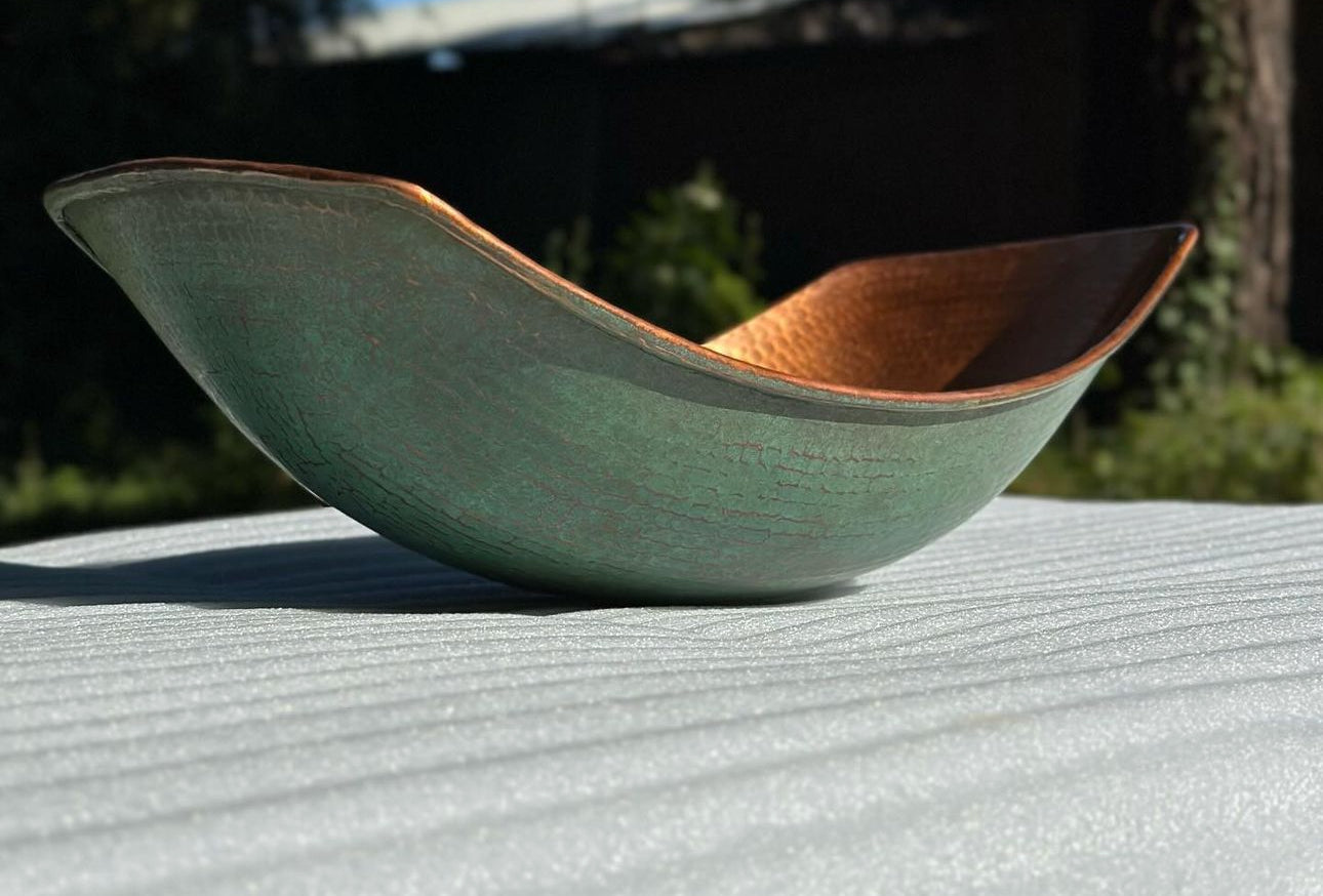 Mexican Hand Hammered Copper Sink- La Aurora CoLores Decor | Mexican Artisan Decor