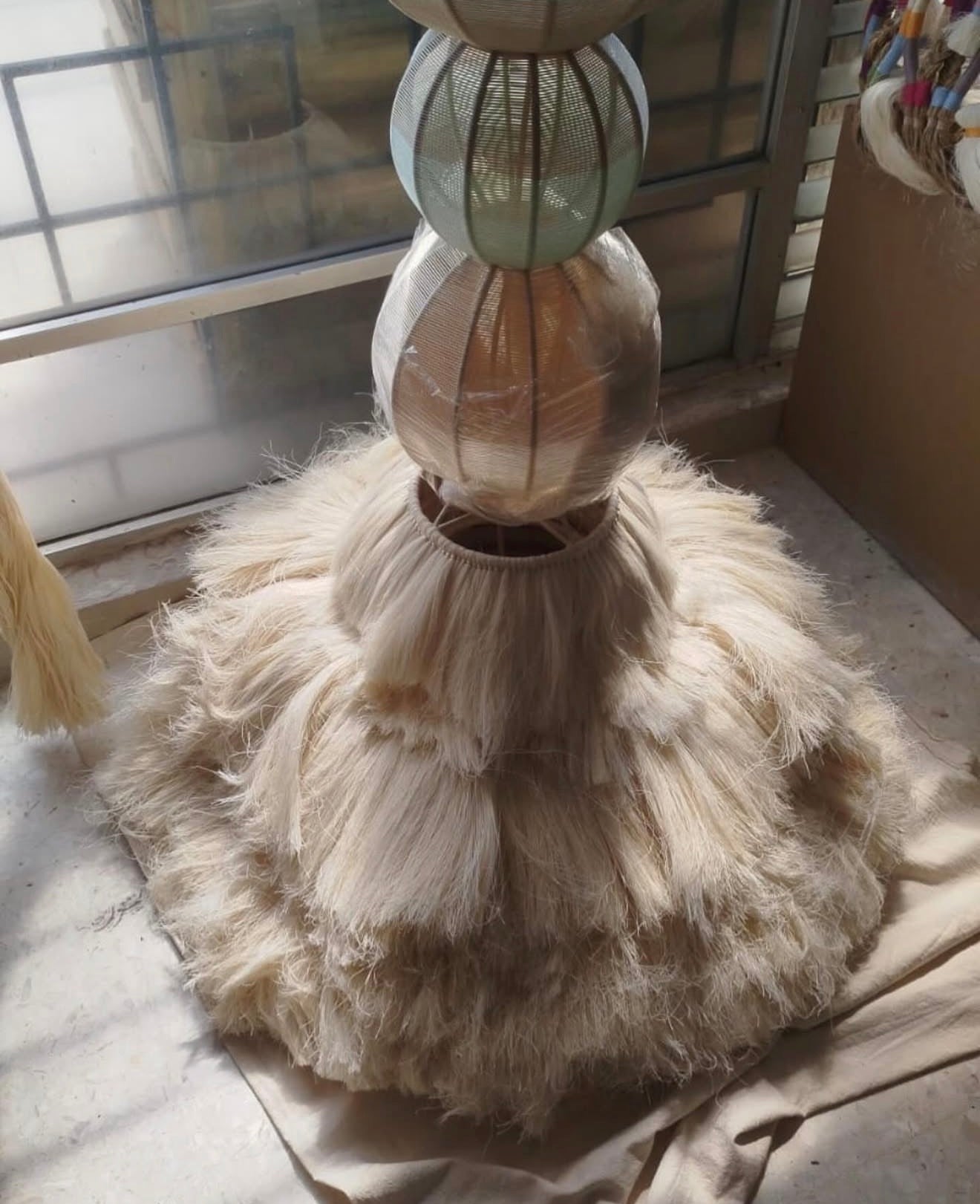 Mexican Handmade Jute Pendant- Tzala CoLores Decor | Mexican Artisan Decor