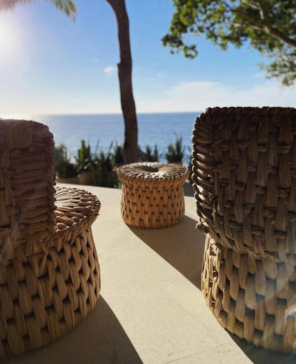 Mexican Handwoven Seaweed 31" Tule Chair CoLores Decor | Mexican Artisan Decor