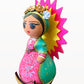 Mexican Handmade Clay Folklore Figurines- SPECIAL EDITION Virgencita de Guadalupe CoLores Decor l Mexican Artisan Decor