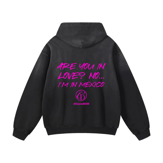 Heavyweight Sunfade Oversized Hoodie- IN LOVE BLACK ODMPOD