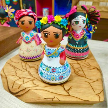 Mexican Handmade Clay Folklore Figurines- Chihuahua MeXican Artisan Fashion & Design