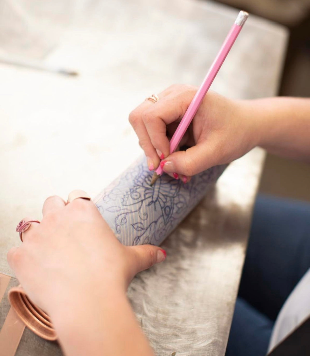 Mexican Handmade Copper 6-Piece Tequila Decanter and Tray Set- Talavera CoLores Decor | Mexican Artisan Decor