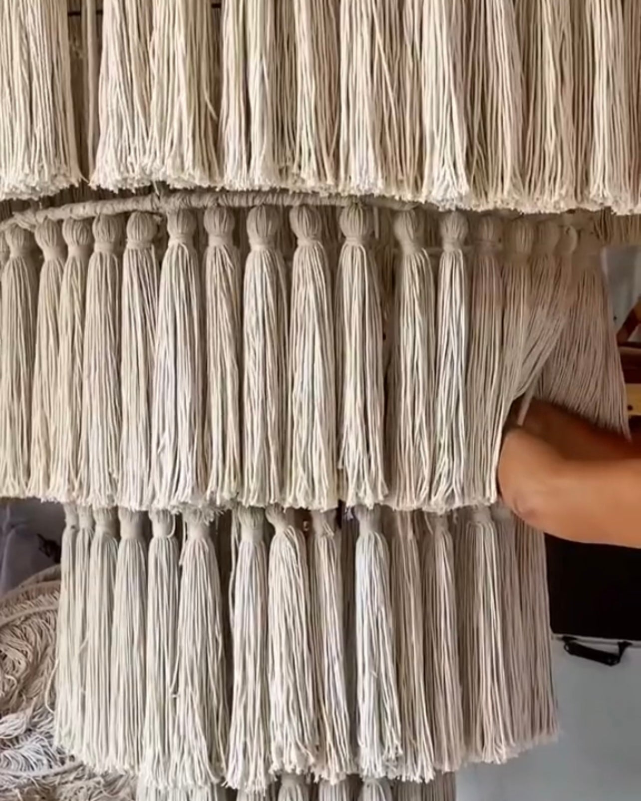 Mexican Handmade 4'x 4' Tassel Chandelier- Kukulkan MeXican Artisan Fashion & Design