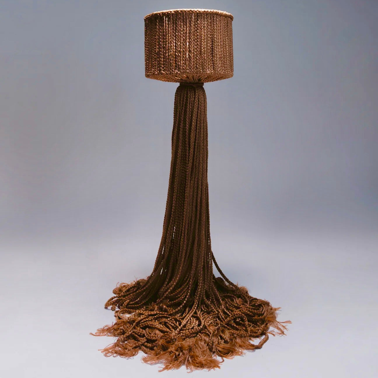 Mexican Handmade 5 Foot 8" Braided Tassel Floor Lamp-  ELi 3.0 CoLores Decor | Mexican Artisan Decor