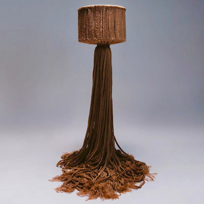 Mexican Handmade 5 Foot 8" Braided Tassel Floor Lamp-  ELi 3.0 CoLores Decor | Mexican Artisan Decor