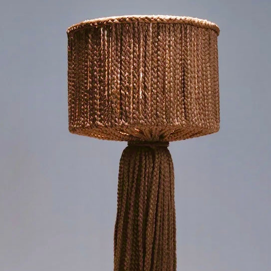 Mexican Handmade 5 Foot 8" Braided Tassel Floor Lamp-  ELi 3.0 CoLores Decor | Mexican Artisan Decor