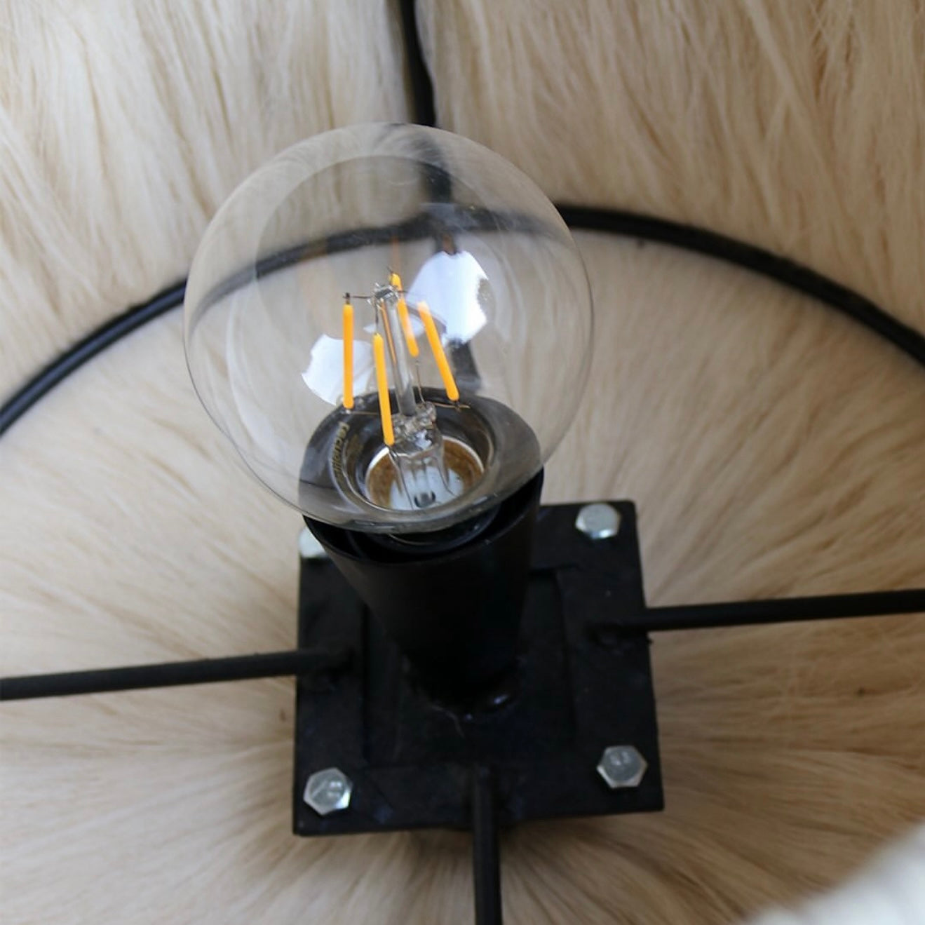 Mexican Handmade 5 Foot 8" Raw Cotton Floor Lamp- Tobijoloch CoLores Decor | Mexican Artisan Decor