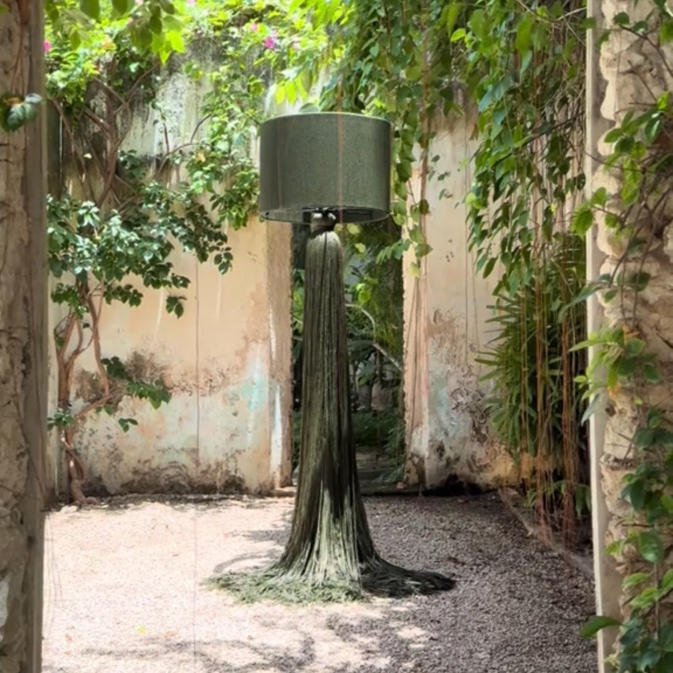 Mexican Handmade 5 Foot 8" Tassel Floor Lamp-  Borla CoLores Decor | Mexican Artisan Decor