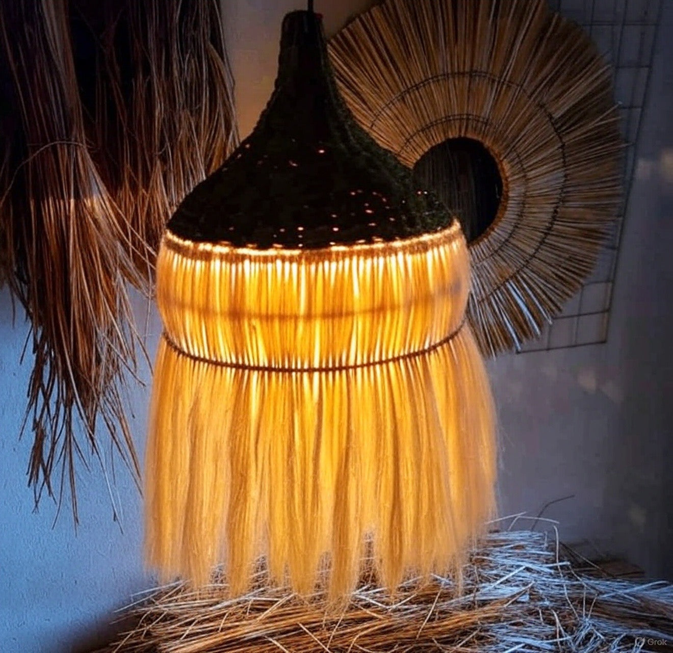 Mexican Handmade Henequen Pendant- Sirangua CoLores Decor | Mexican Artisan Decor