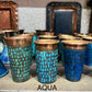 Mexican Copper Tequilero 4 oz. (Set of 4) Shot Glass- Aqua CoLores Decor
