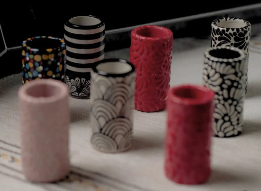 Mexican Ceramic Shot Glasses 2 oz. (Set of 8) - CoLores Party